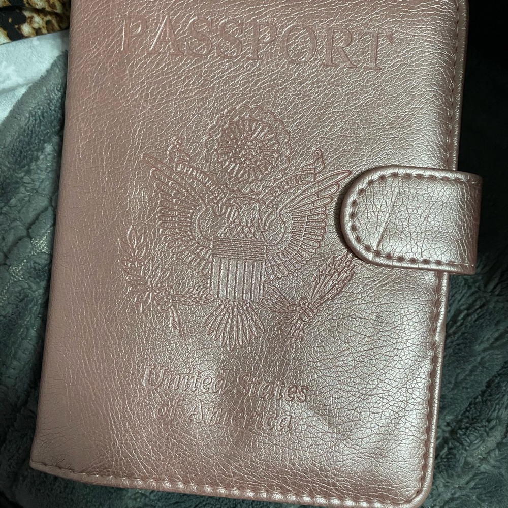 Pink passport holder